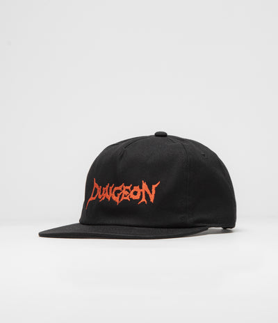 Dungeon Organic Logo Cap - Black / Neon Orange