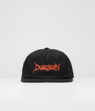 Dungeon Organic Logo Cap - Black / Neon Orange