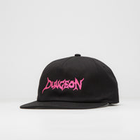 Dungeon Organic Logo Cap - Black / Neon Pink thumbnail