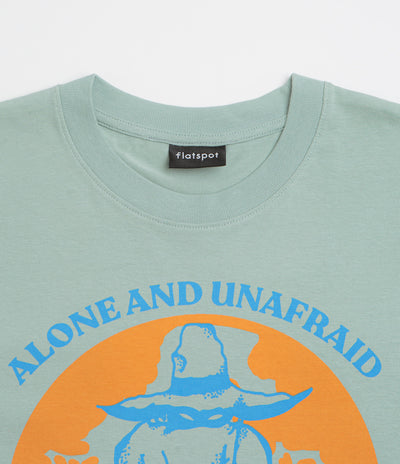 Flatspot Alone And Unafraid T-Shirt - Blue Aloe