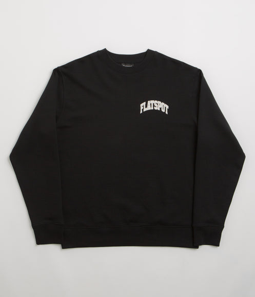 Flatspot Collegiate Crewneck Sweatshirt - Black