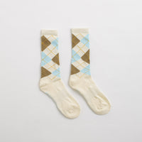 Frog Argyle Socks - Cream thumbnail