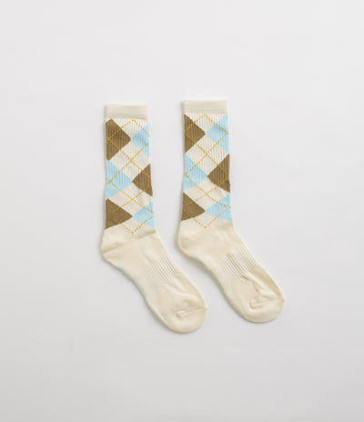 Frog Argyle Socks - Cream