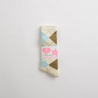 Frog Argyle Socks - Cream thumbnail