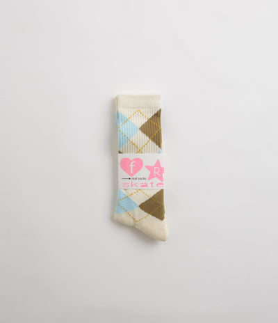 Frog Argyle Socks - Cream