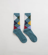 Frog Argyle Socks - Teal