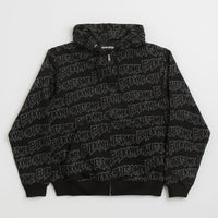 Fucking Awesome AOP Stamp Zipped Hoodie - Black thumbnail