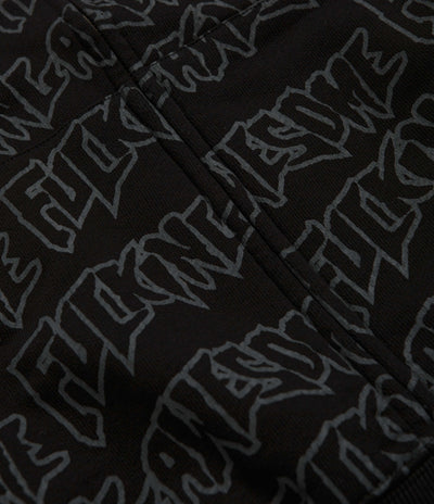 Fucking Awesome AOP Stamp Zipped Hoodie - Black