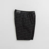 Fucking Awesome Baggy Pleated Denim Laser Shorts - Black thumbnail