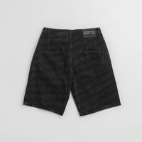 Fucking Awesome Baggy Pleated Denim Laser Shorts - Black thumbnail