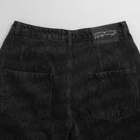 Fucking Awesome Baggy Pleated Denim Laser Shorts - Black thumbnail