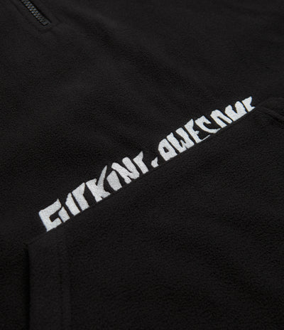 Fucking Awesome Cut Off 1/4 Zip Polar Fleece - Black