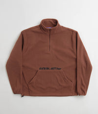 Fucking Awesome Cut Off 1/4 Zip Polar Fleece - Brown