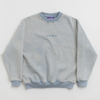 Fucking Awesome Little Stamp Snow Wash Crewneck Sweatshirt - Dusty Blue thumbnail