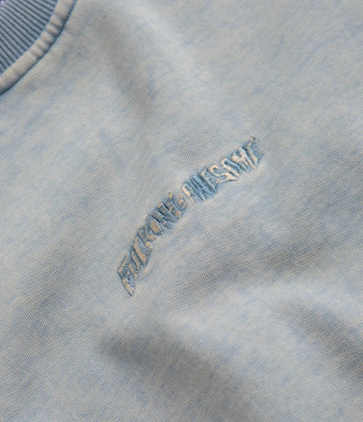 Fucking Awesome Little Stamp Snow Wash Crewneck Sweatshirt - Dusty Blue