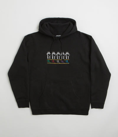 Fucking Awesome Spike Repeat Embroidered Hoodie - Black