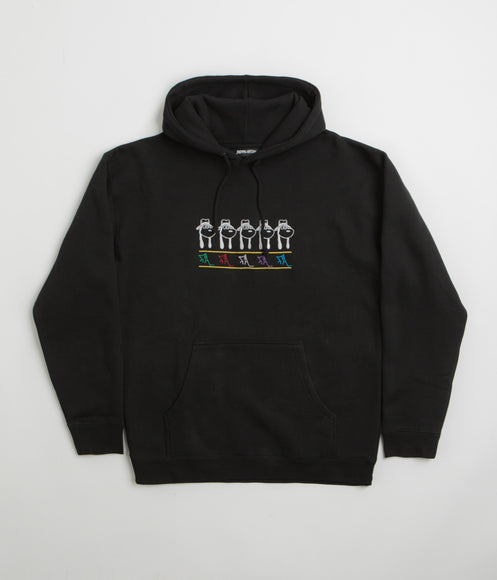 Fucking Awesome Spike Repeat Embroidered Hoodie - Black