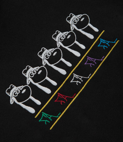 Fucking Awesome Spike Repeat Embroidered Hoodie - Black