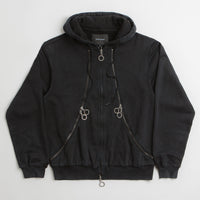 Fucking Awesome Zippers Hoodie - Washed Black thumbnail