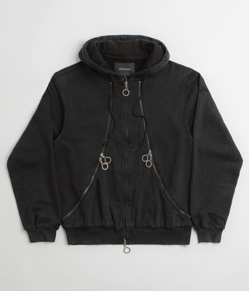 Fucking Awesome Zippers Hoodie - Washed Black