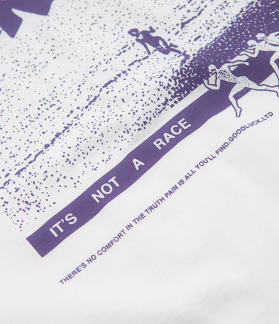 Garden Not A Race T-Shirt - White / Purple