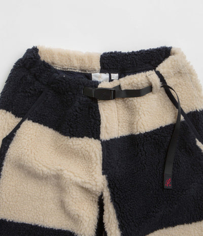 Gramicci Checkered Sherpa Pants - Natural / Navy Check