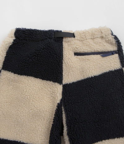 Gramicci Checkered Sherpa Pants - Natural / Navy Check