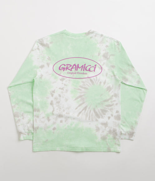 Gramicci Oval Long Sleeve T-Shirt - Green Tie Dye