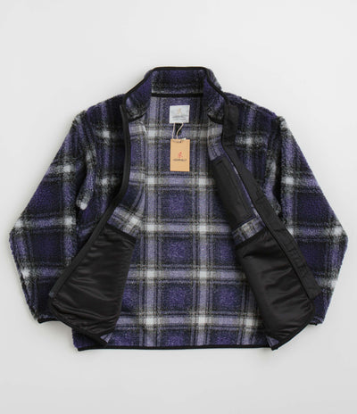 Gramicci Shadow Plaid Sherpa Jacket - Purple Shadow Plaid