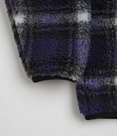 Gramicci Shadow Plaid Sherpa Jacket - Purple Shadow Plaid