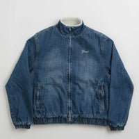 Grand Collection Denim Sherpa Track Jacket - Blue thumbnail