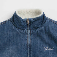 Grand Collection Denim Sherpa Track Jacket - Blue thumbnail