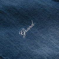 Grand Collection Denim Sherpa Track Jacket - Blue thumbnail