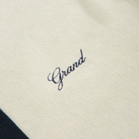 Grand Collection Knit 1/4 Zip Sweatshirt - Navy / Cream thumbnail