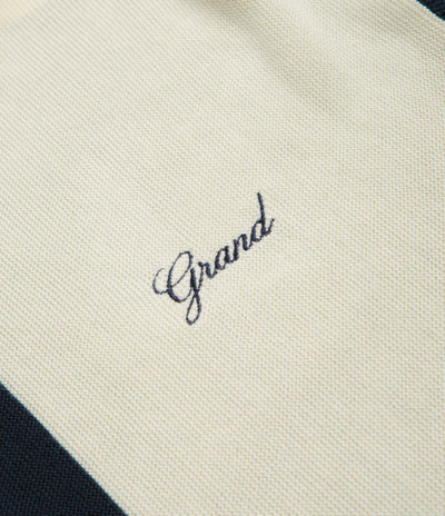 Grand Collection Knit 1/4 Zip Sweatshirt - Navy / Cream