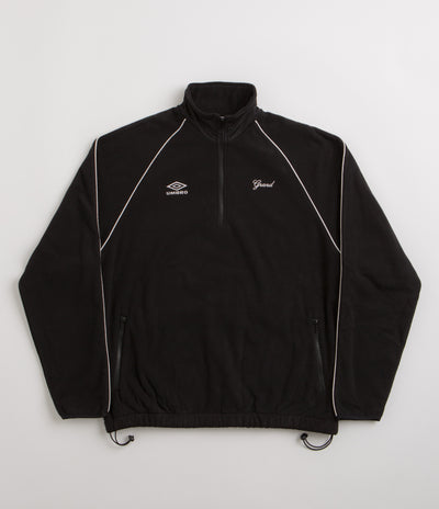 Grand Collection x Umbro 1/4 Zip Micro Fleece - Black / White