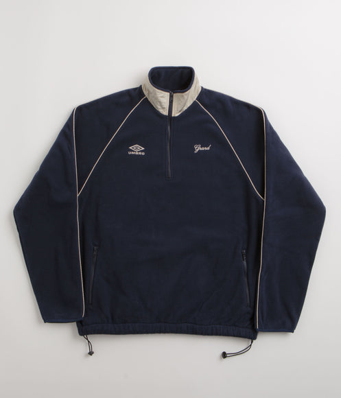 Grand Collection x Umbro 1/4 Zip Micro Fleece - Navy / Cream