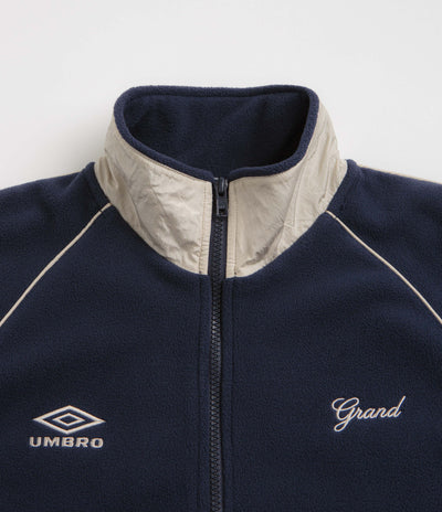 Grand Collection x Umbro 1/4 Zip Micro Fleece - Navy / Cream