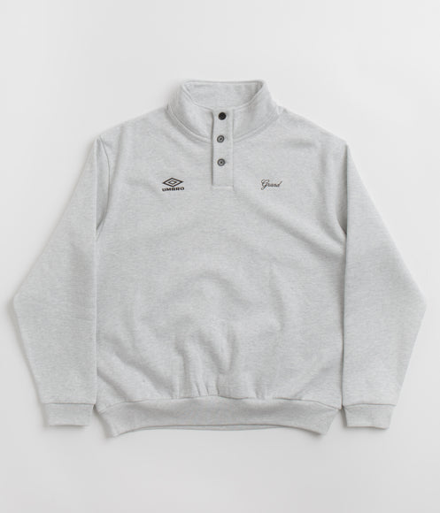 Grand Collection x Umbro Button Collar Sweatshirt - Ash Grey