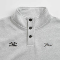 Grand Collection x Umbro Button Collar Sweatshirt - Ash Grey thumbnail