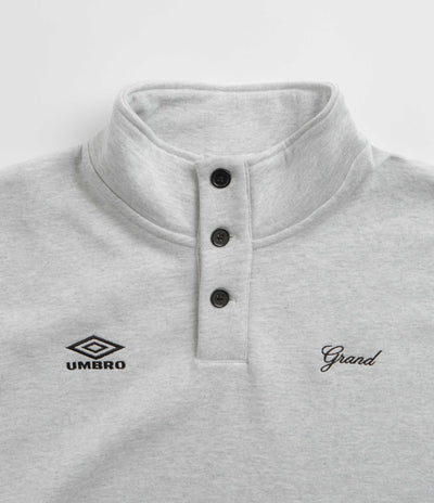 Grand Collection x Umbro Button Collar Sweatshirt - Ash Grey