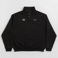 Grand Collection x Umbro Button Collar Sweatshirt - Black thumbnail