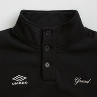 Grand Collection x Umbro Button Collar Sweatshirt - Black thumbnail