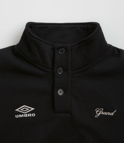 Grand Collection x Umbro Button Collar Sweatshirt - Black