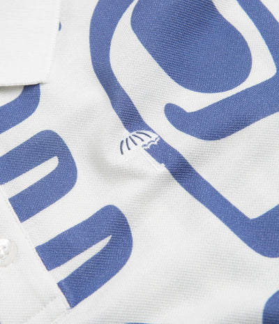 Helas Abstract Pique Polo Shirt - White / Blue