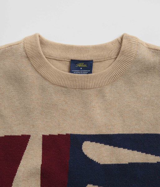 Helas Artsy Crewneck Sweatshirt - Beige | Flatspot