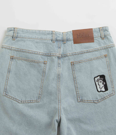 Helas Dieu Grec Jeans Shorts - Light Blue