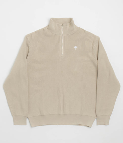 Helas Diploma Quarter Zip Sweatshirt - Beige