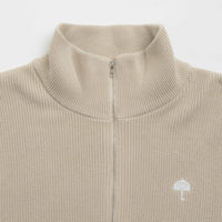 Helas Diploma Quarter Zip Sweatshirt - Beige thumbnail