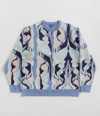 Helas Mirage Knit Crewneck Sweatshirt - Blue